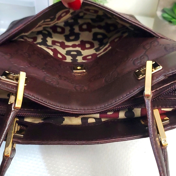 GUCCI PUNCH TOTE GUCCISIMA LEATHER G EMBOSSED 🤎🤎🤎🤎 - Picture 6 of 16